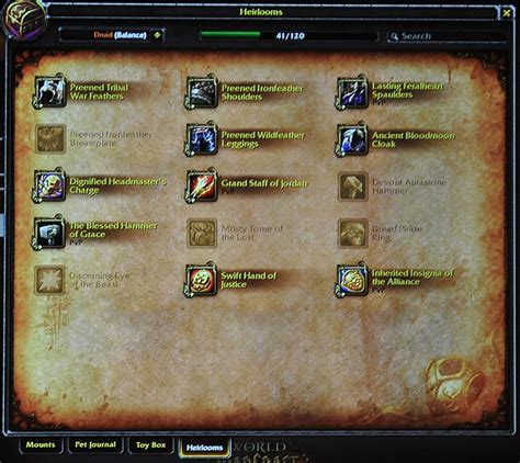 world of warcraft heirlooms